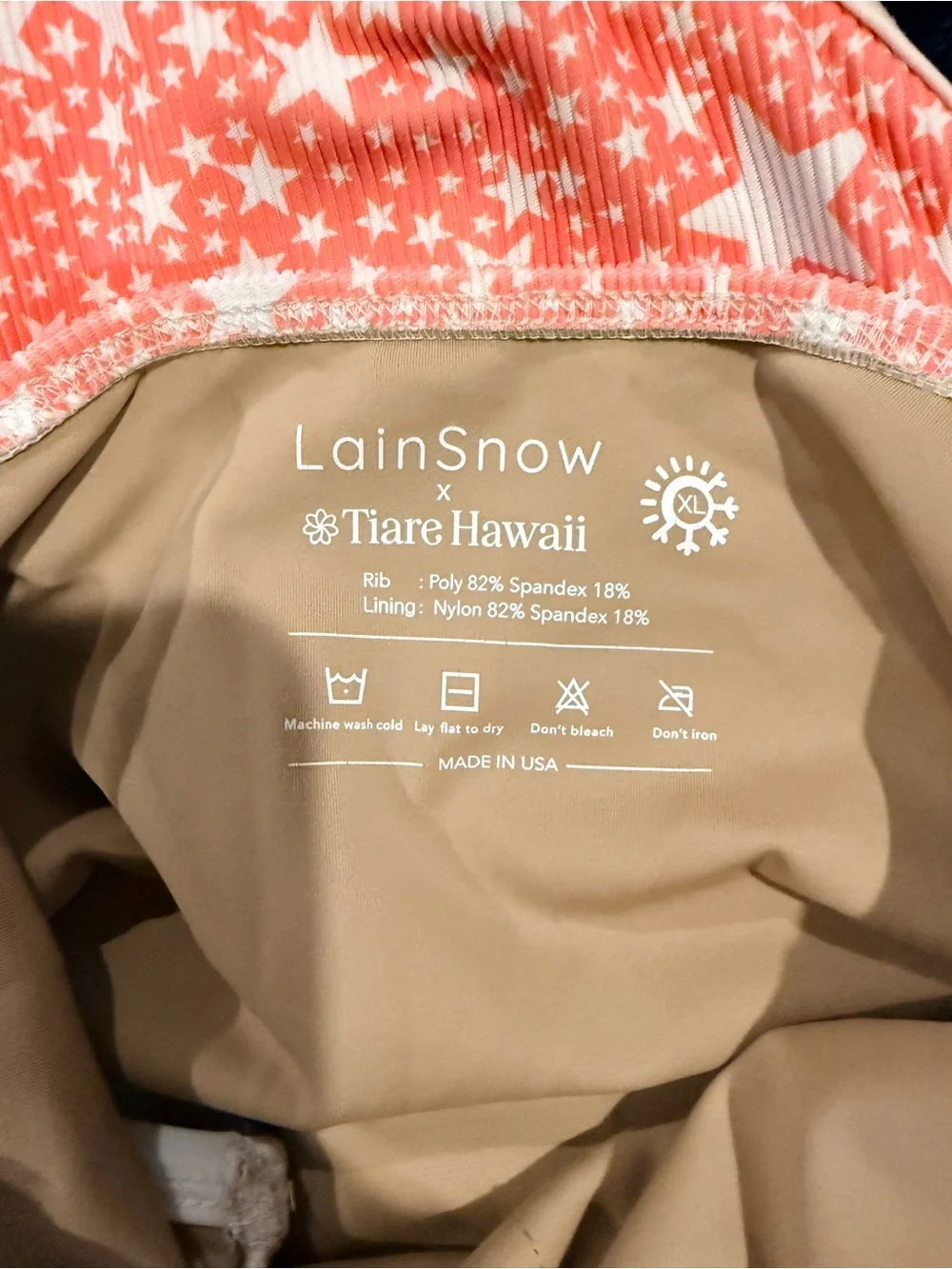 Lainsnow Coral Star-Print One-Piece Swimsuit